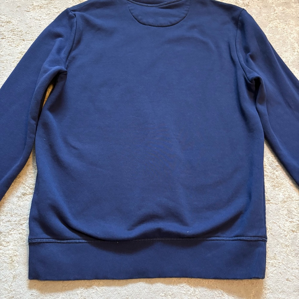 Calvin Klein Jeans Men's Navy Blue Pullover Logo Printed  Sweatshirt Size Small - Picture 8 of 9